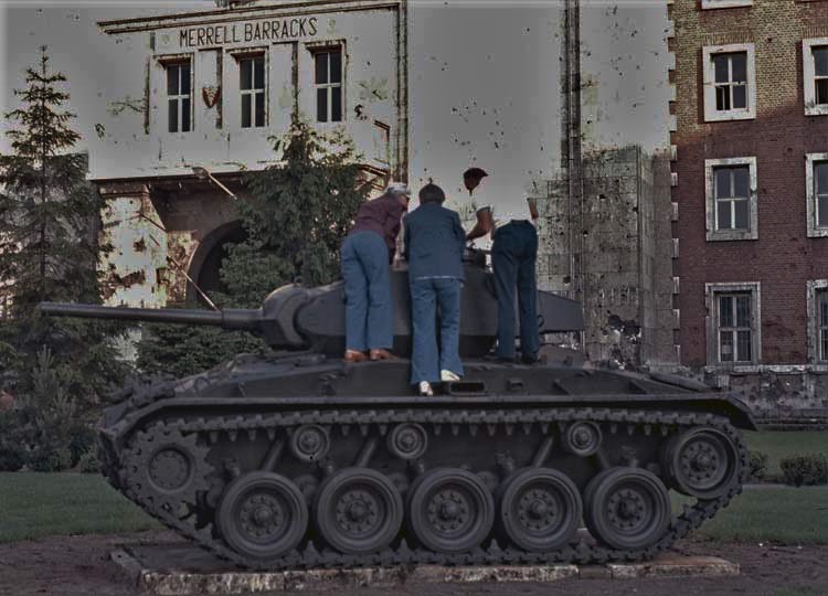 on a tank